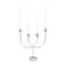 13" Silver Stainless Steel Overlapping U-Shaped Candelabra